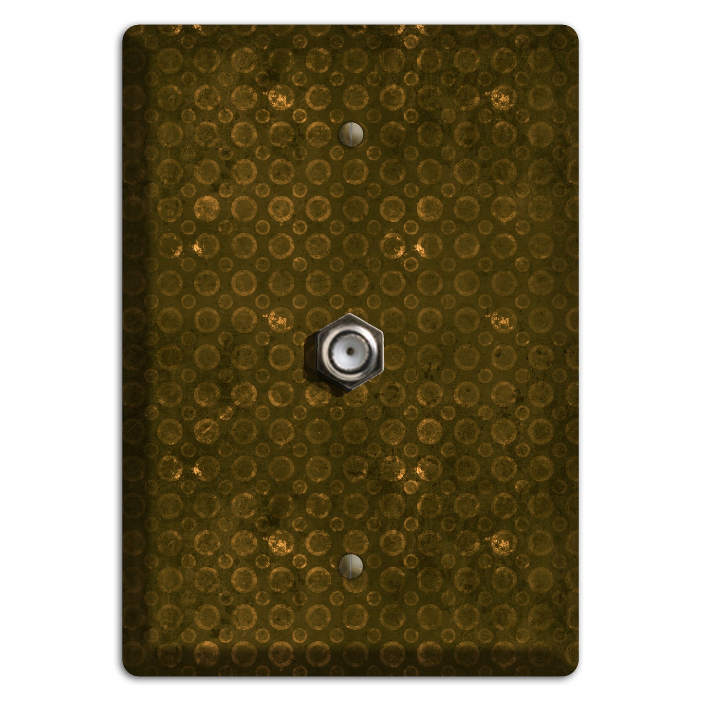 Olive Circles Cable Wallplate