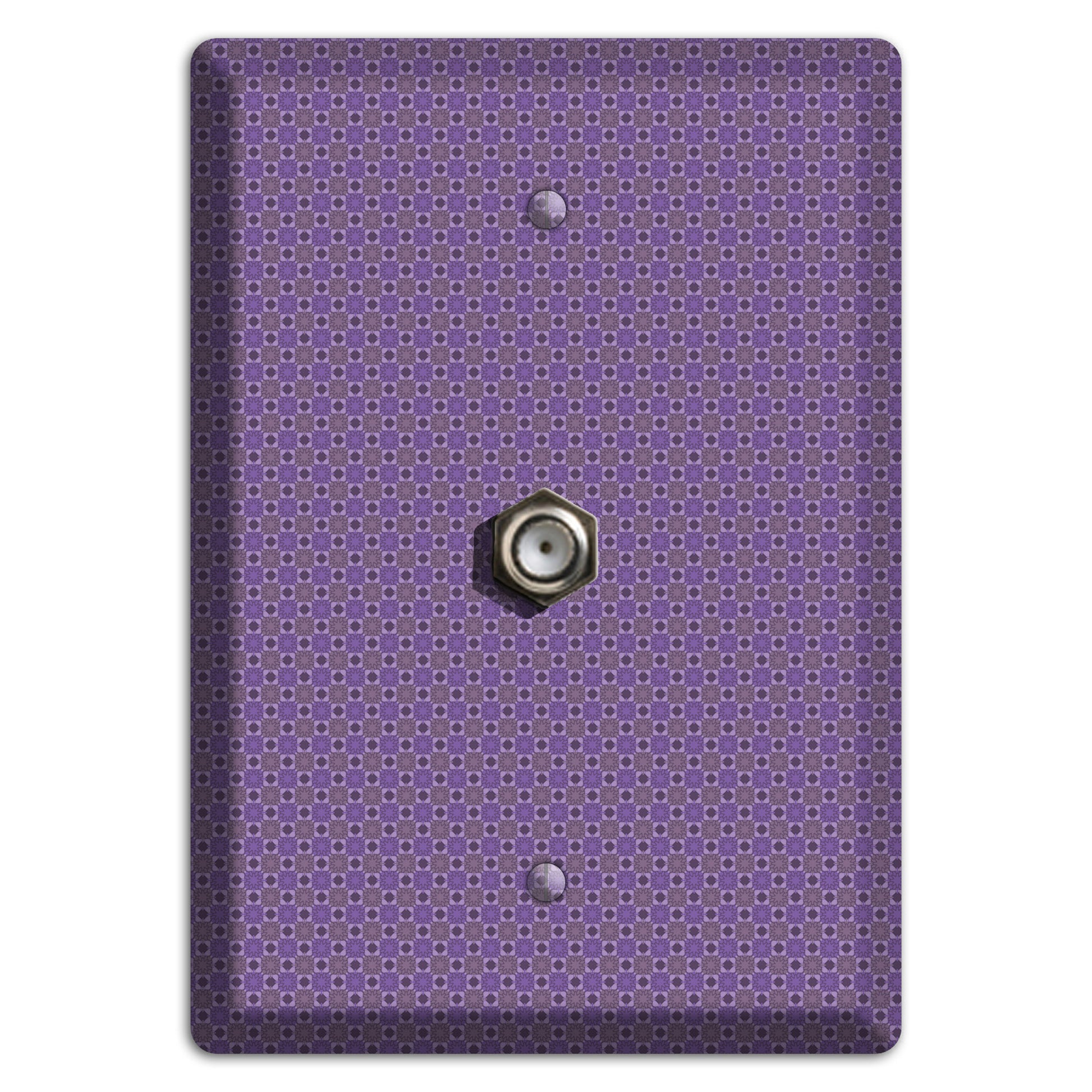 Multi Purple Tiled Cable Wallplate