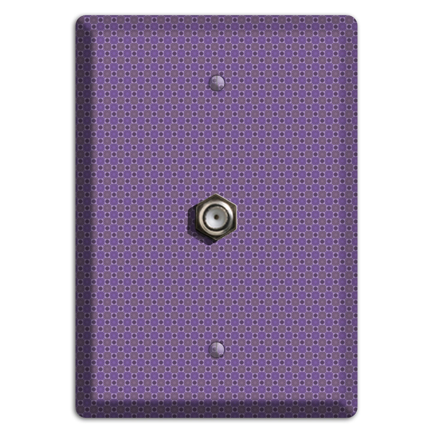 Multi Purple Tiled Cable Wallplate