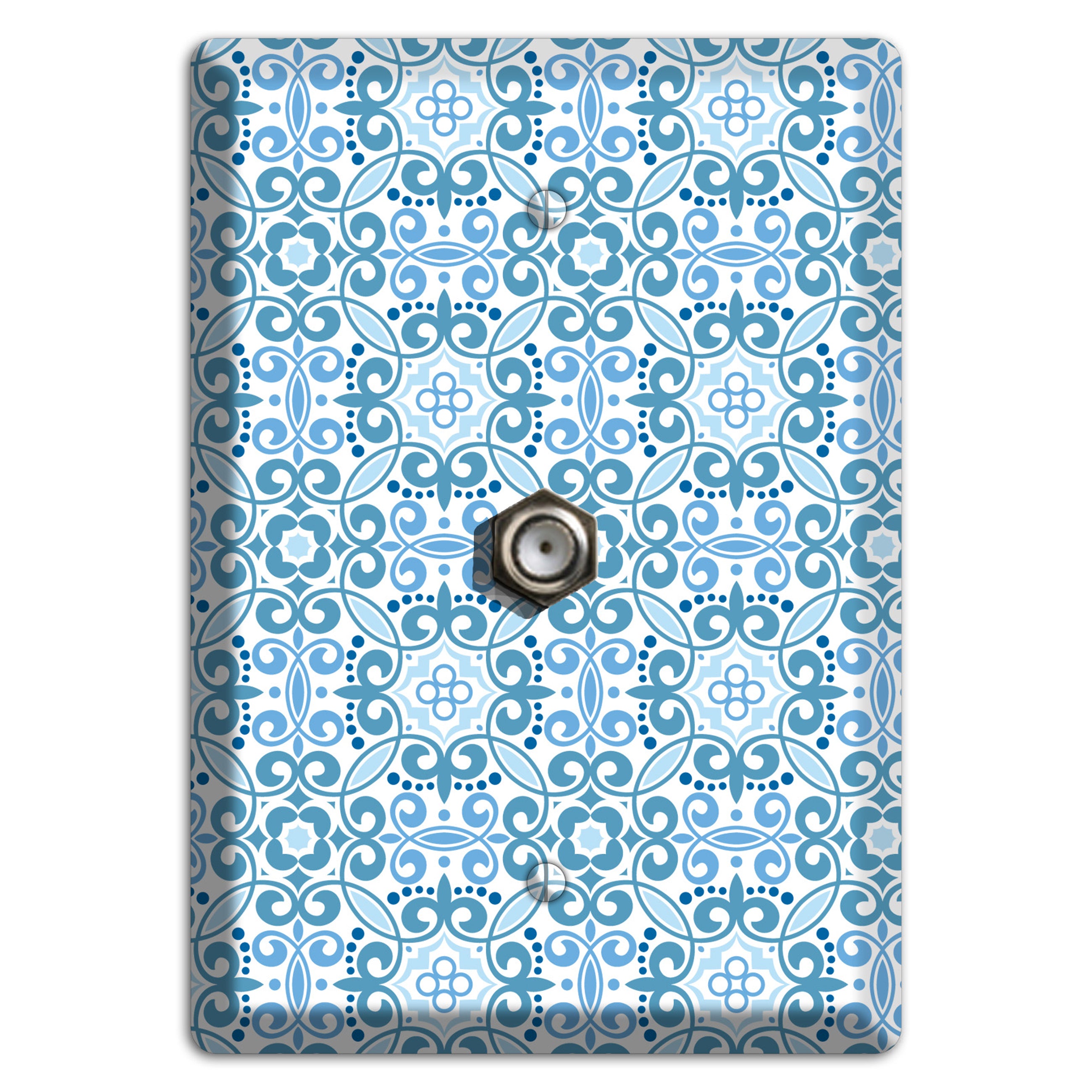 Multi Blue Foulard Cable Wallplate