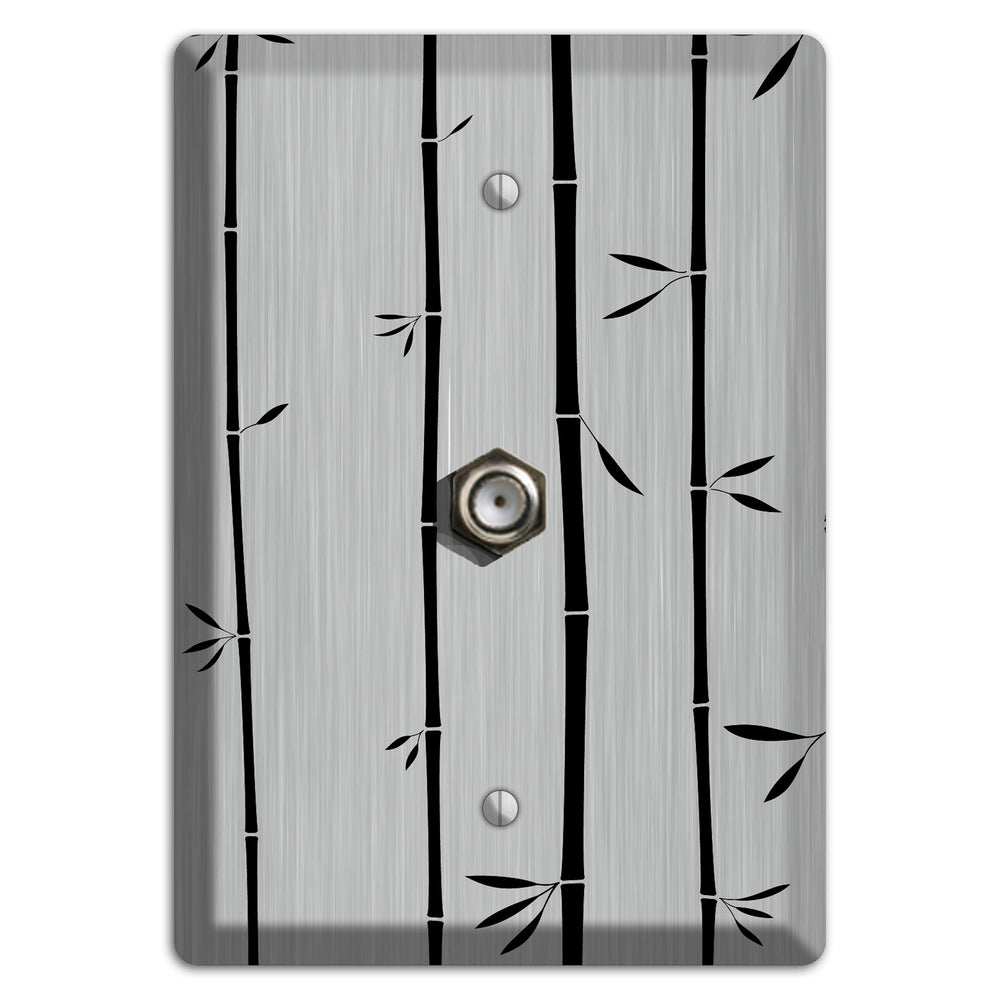 Bamboo Stainless Steel Cable Wallplate