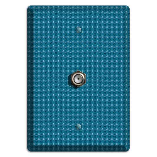 Blue Drops Cable Wallplate