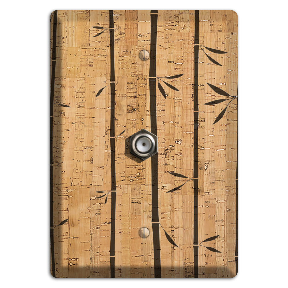 Bamboo Cork Cable Wallplate