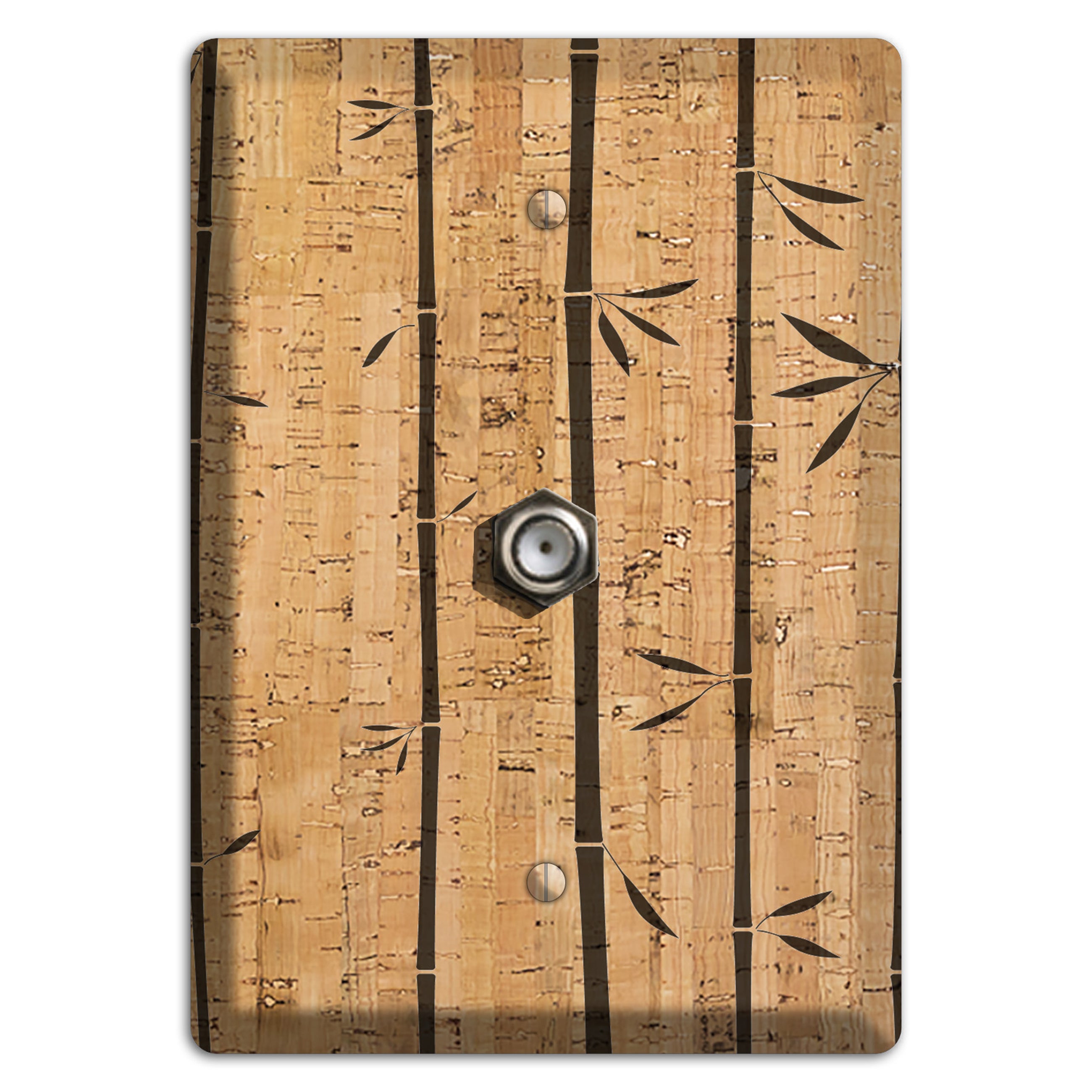 Bamboo Cork Cable Wallplate