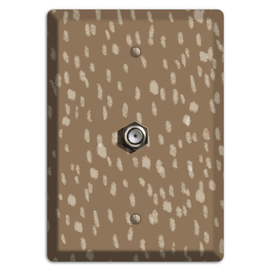 Brown and White Speckle Cable Wallplate