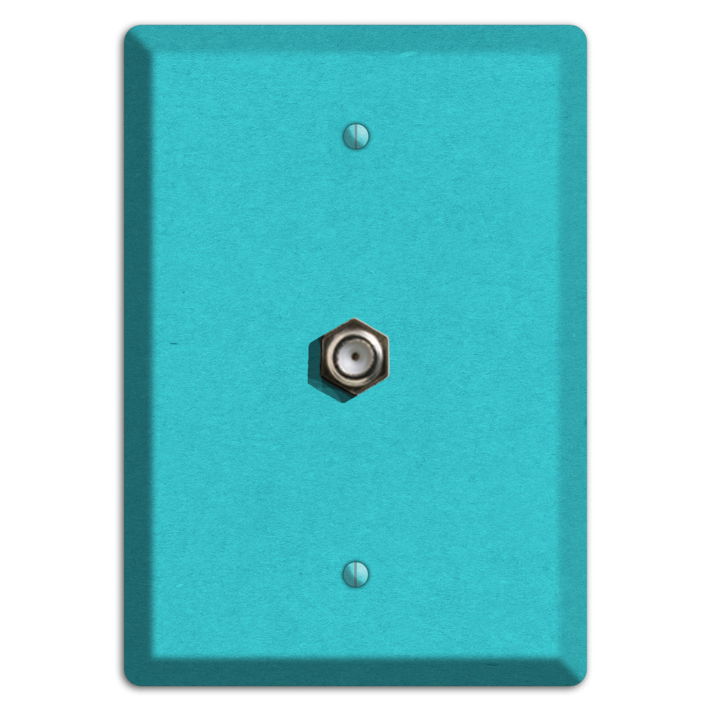 Medium Turquoise Kraft Cable Wallplate