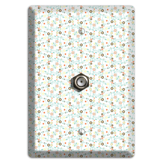 Small Cute Flowers Cable Wallplate