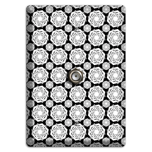 Overlay Hexagon Rotation Repeat 3 Cable Wallplate