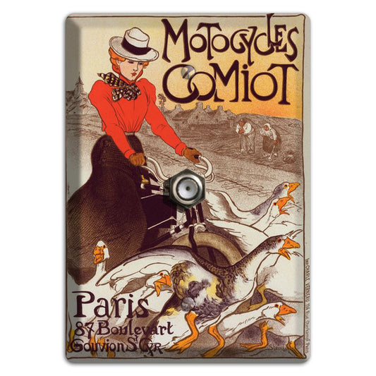 Steinlen Motocycles Vintage Poster Cable Wallplate