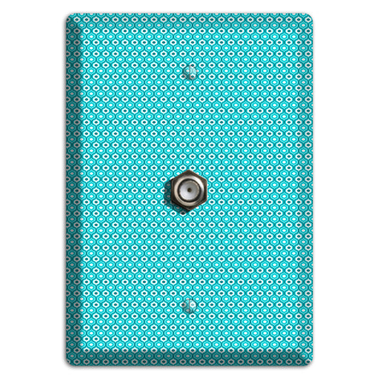 Turquoise Tiny Double Scallop Cable Wallplate