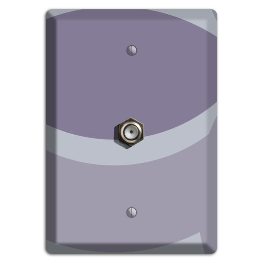 Grey and Lavender Abstract Cable Wallplate