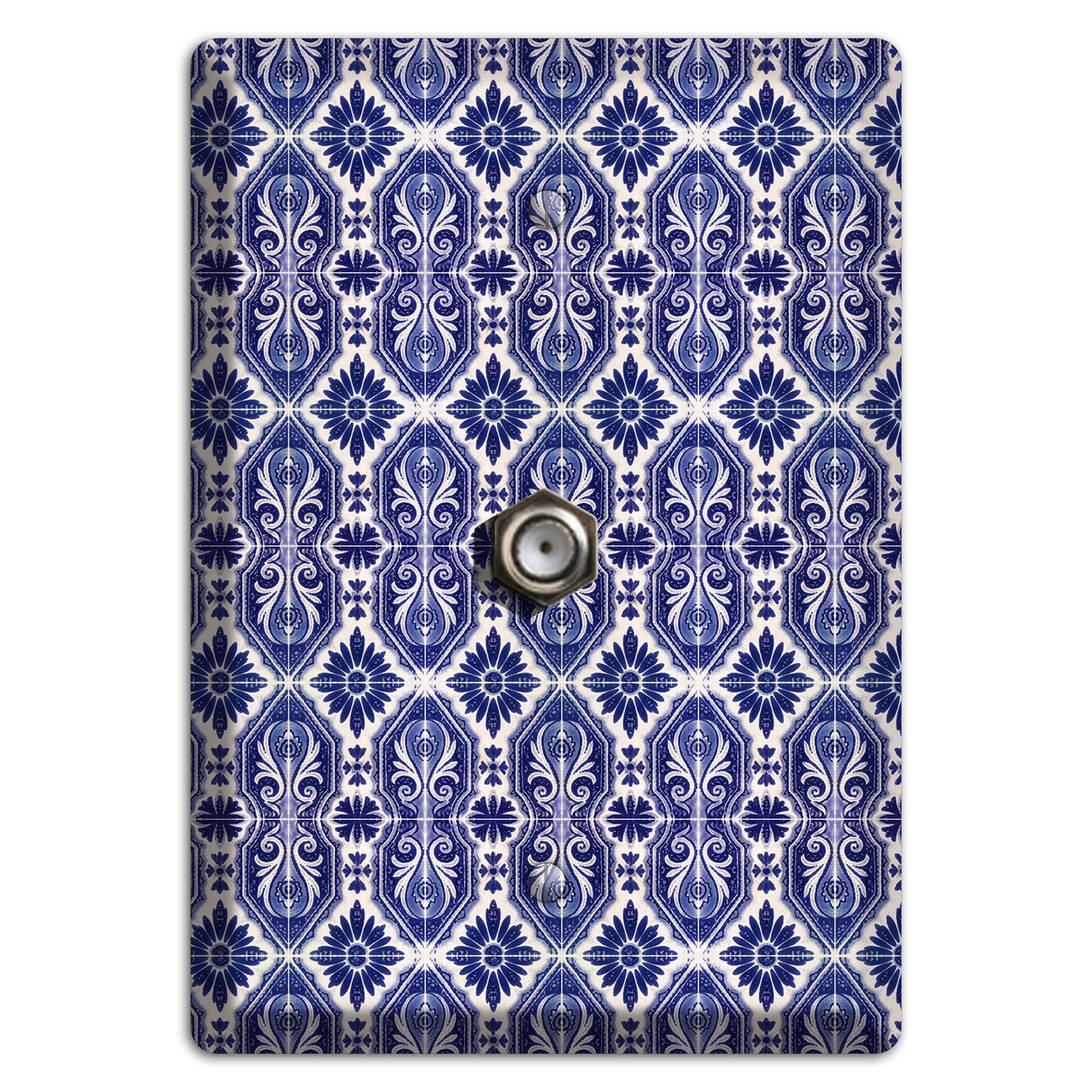 Tavira Tiles 8 Cable Wallplate