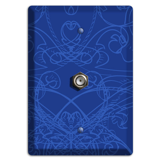 Blue Deco Sketch Cable Wallplate