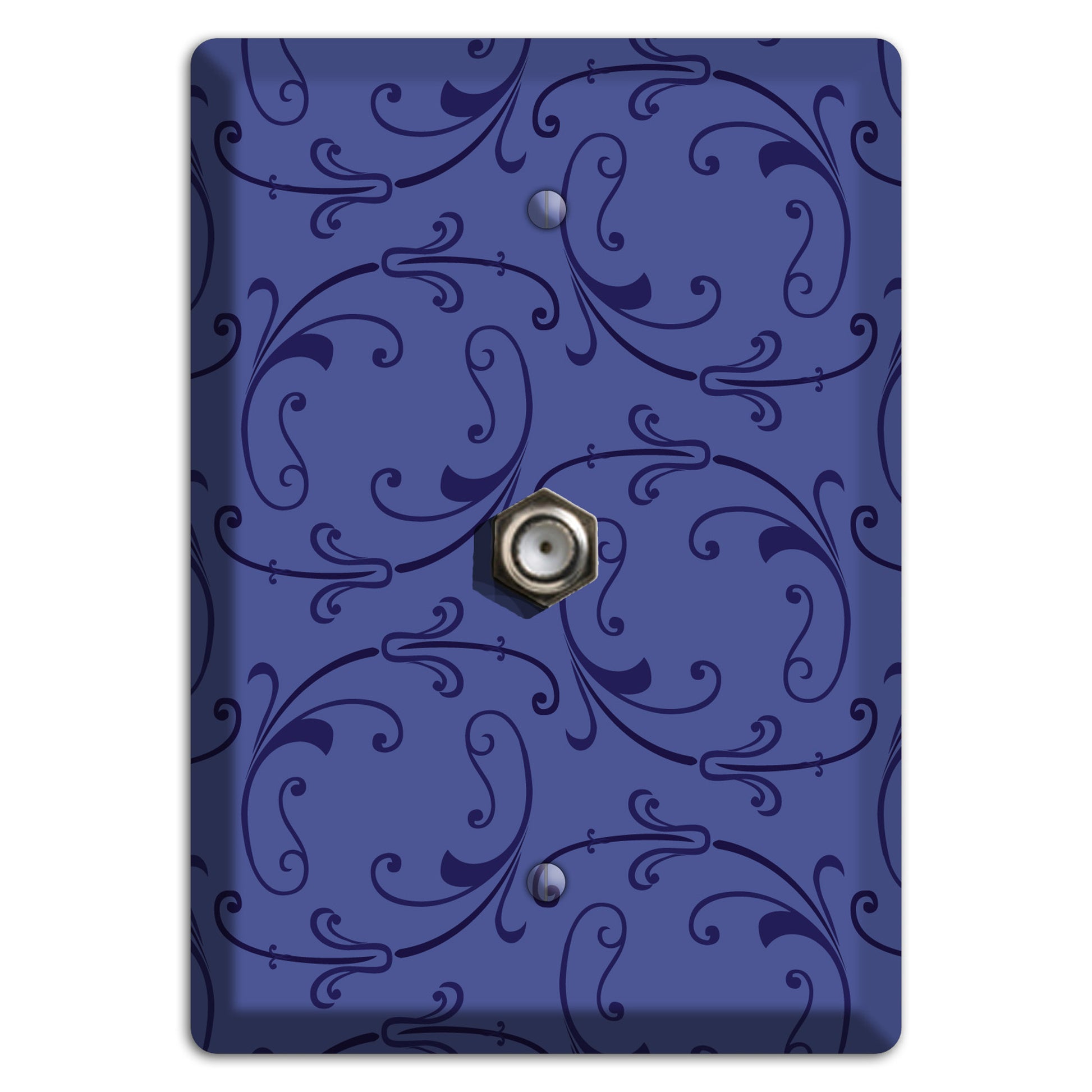 Green and Brown Argyle Cable Wallplate