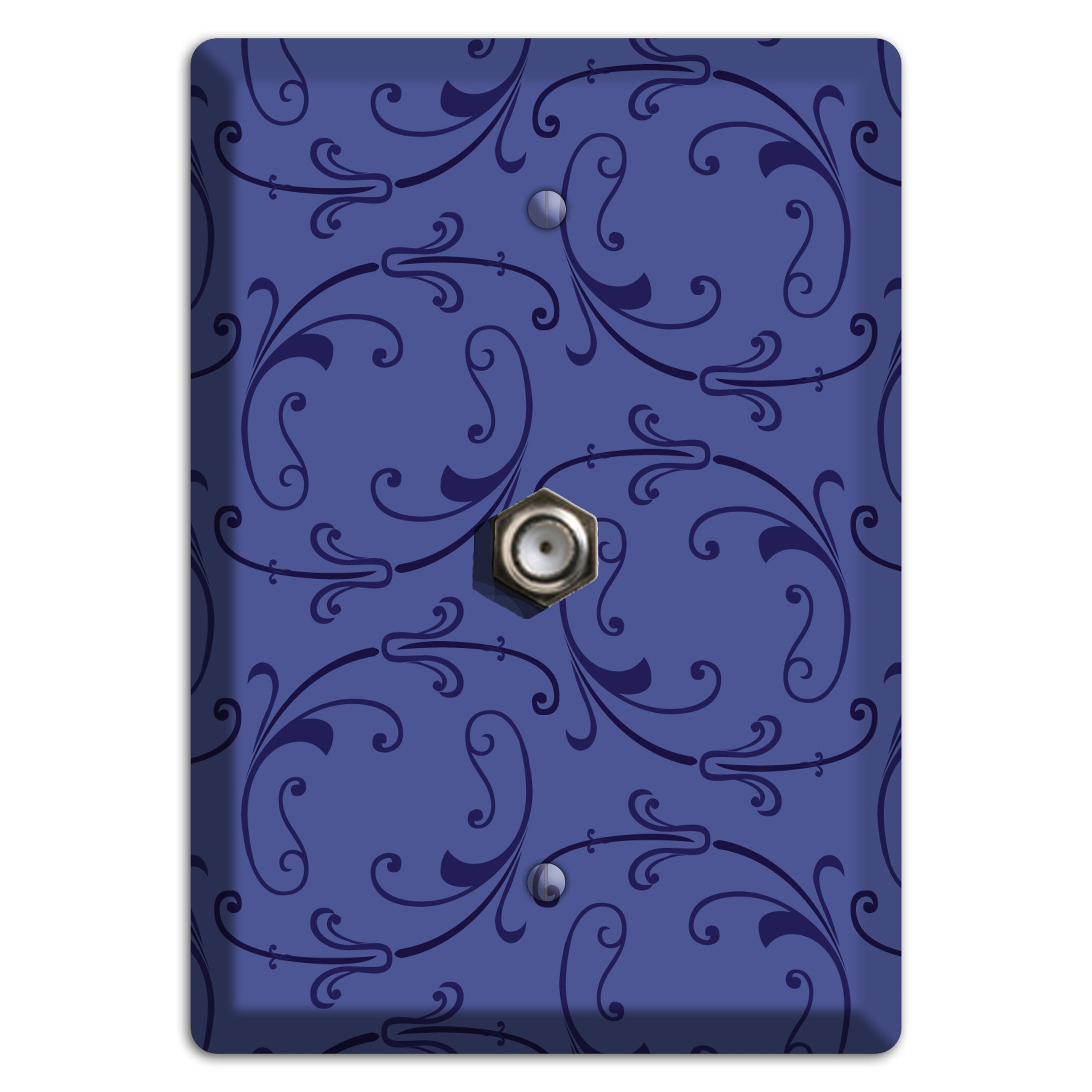 Green and Brown Argyle Cable Wallplate
