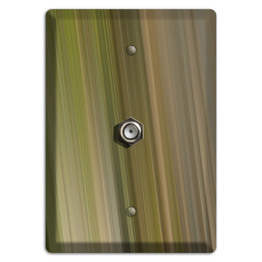 Olive and Brown Ray of Light Cable Wallplate