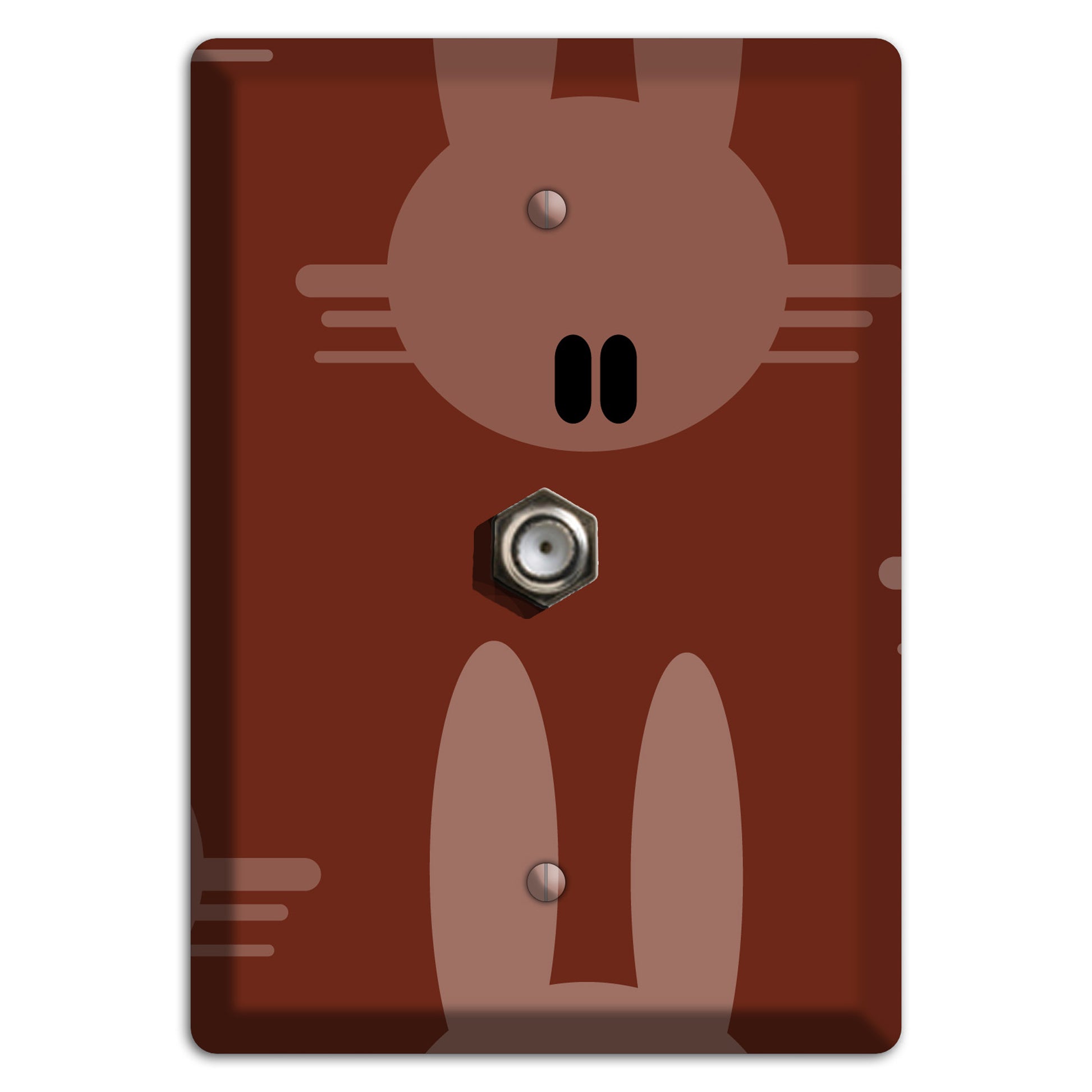Maroon Bunny Cable Wallplate