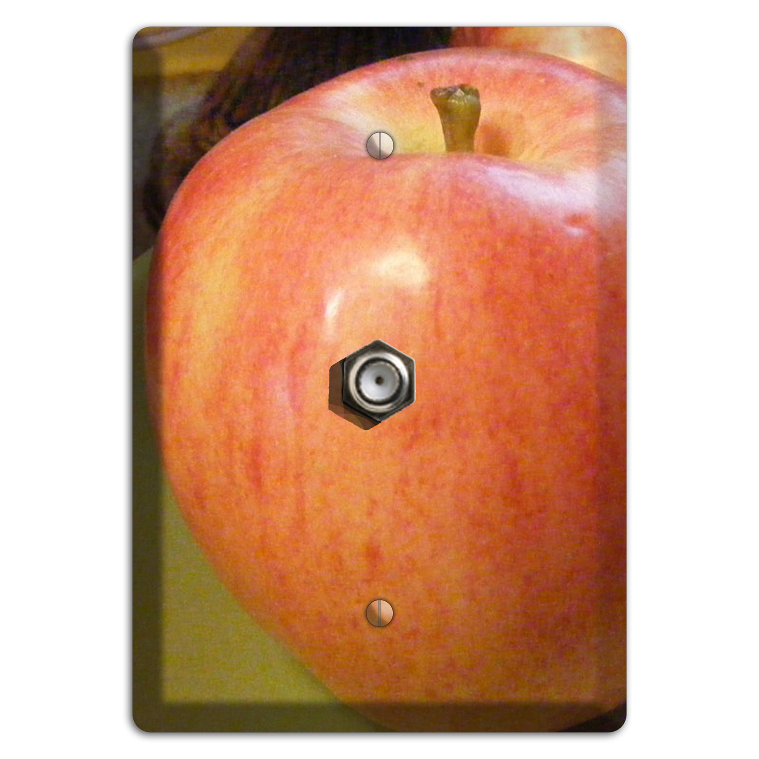 Large Apple Cable Wallplate