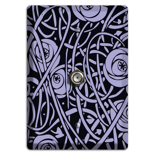 Lilac Deco Floral Cable Wallplate
