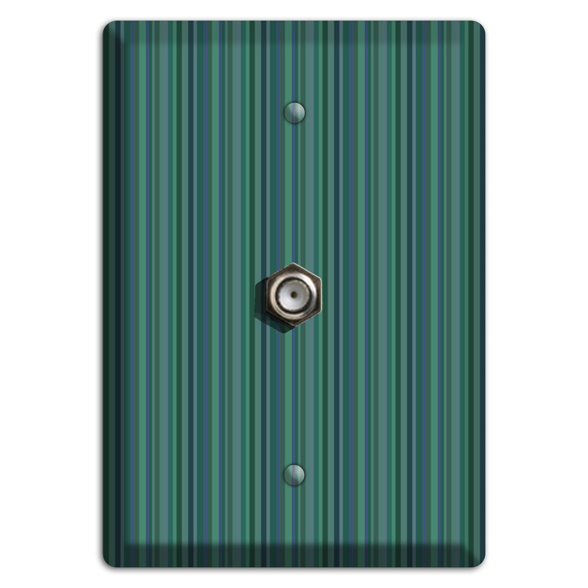 Multi Jade Vertical Stripes Cable Wallplate