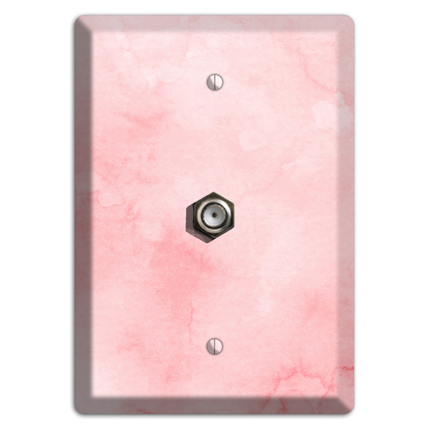 Mandys Pink Soft Coral Cable Wallplate