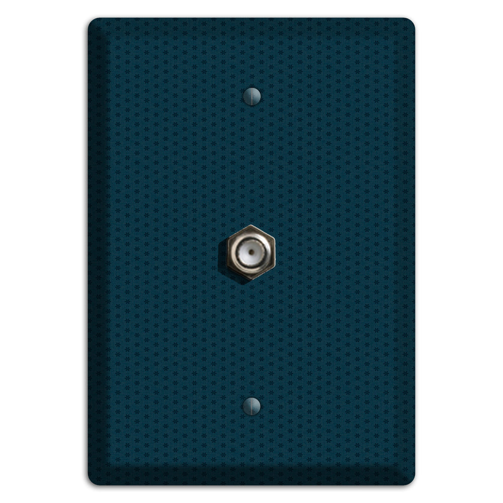 Blue with Tiny Asters Cable Wallplate