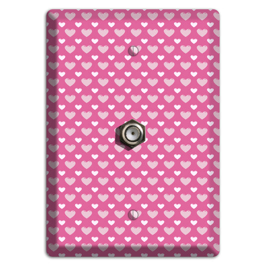 Tiled Small Hearts Cable Wallplate