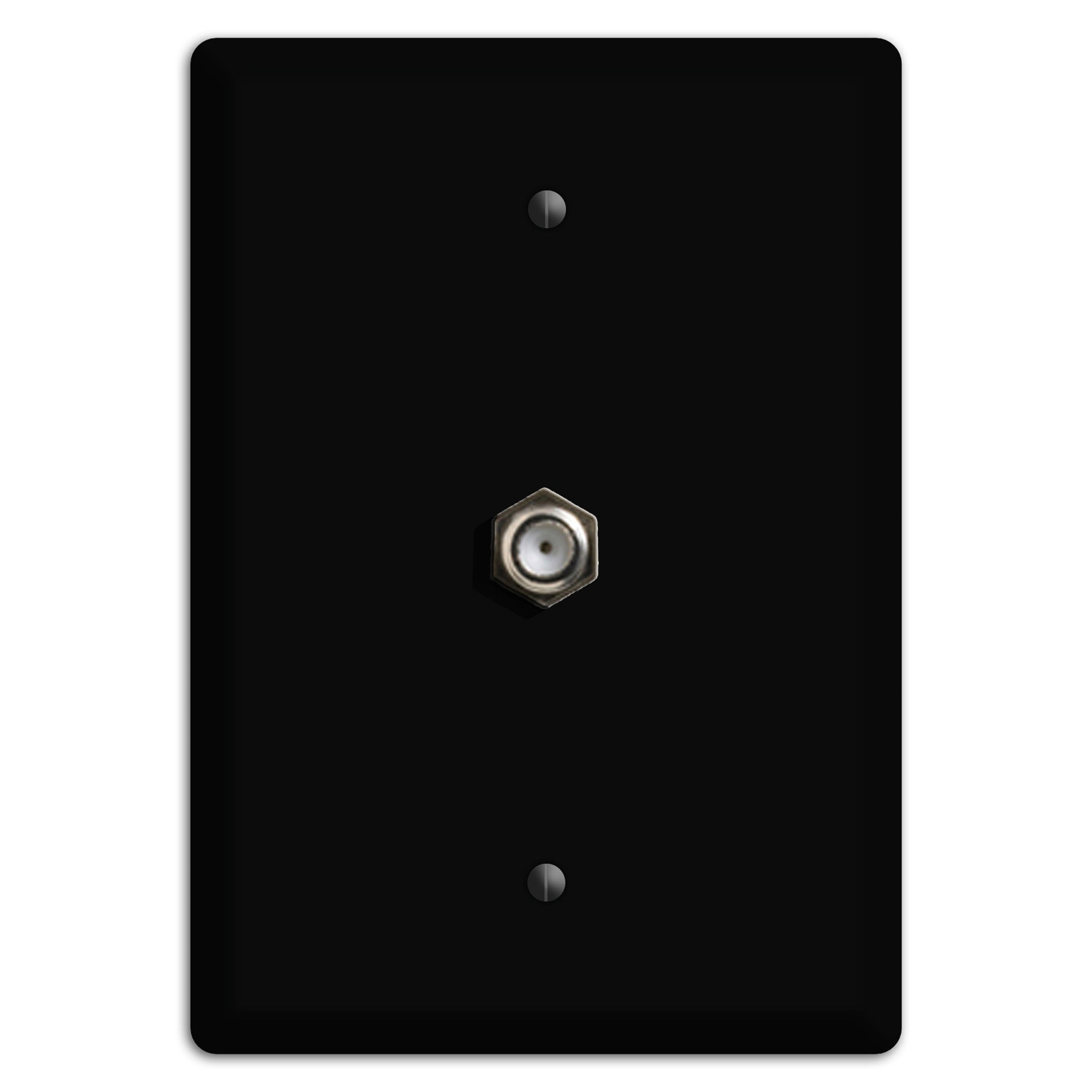 Satin Black Metal Cable Wallplate