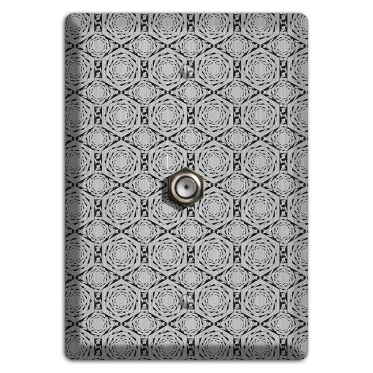 Overly Hexagon Rotation  Stainless Cable Wallplate