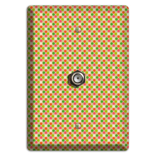 Yellow Plaid Cable Wallplate