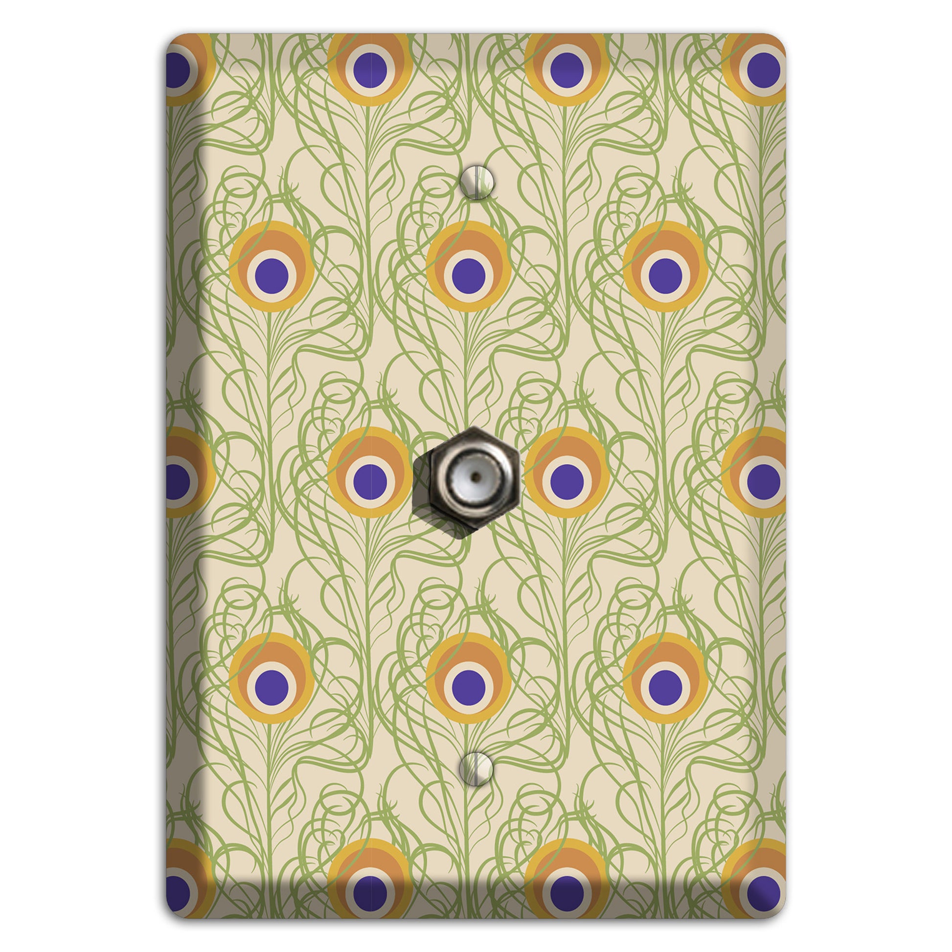 Nouveau Peacock Cable Wallplate