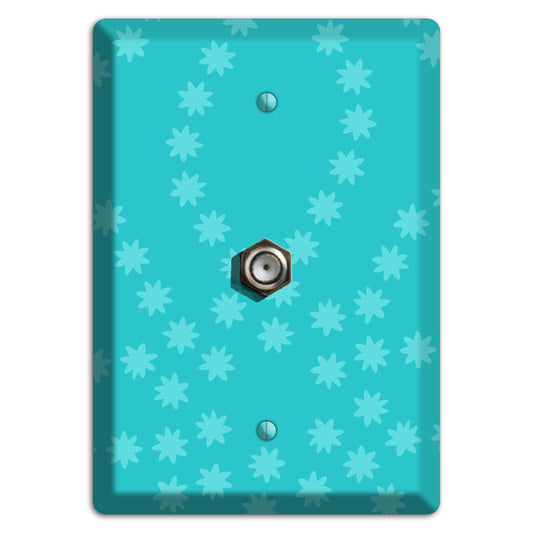 Multi Turquoise Constellation Cable Wallplate