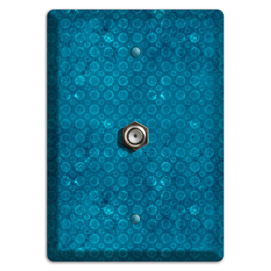Turquoise Circles Cable Wallplate
