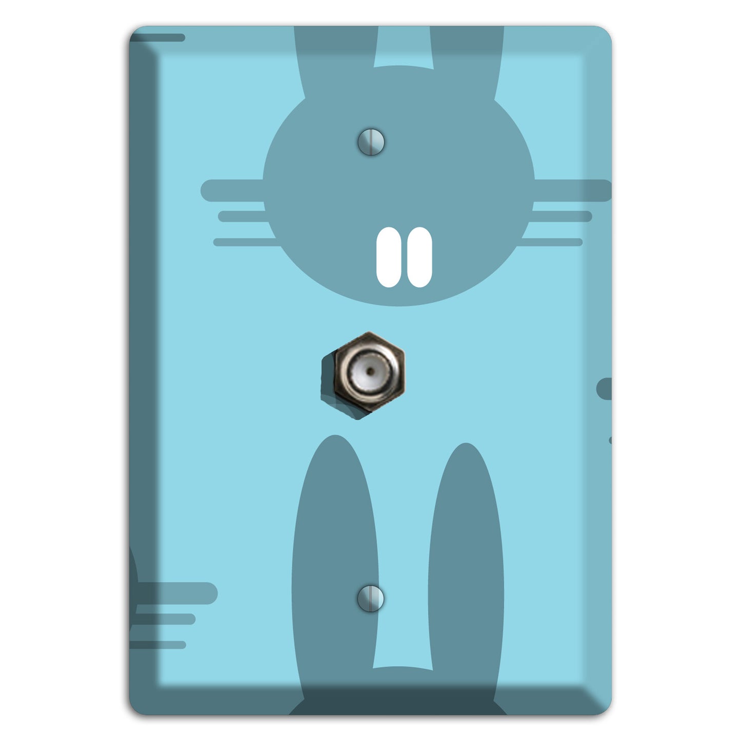 Blue Bunny Cable Wallplate