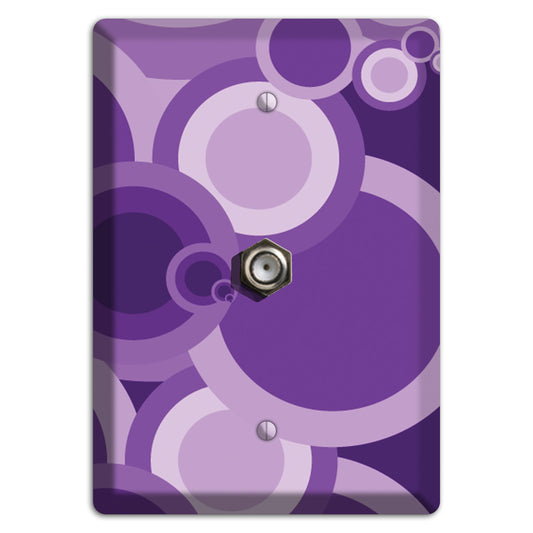 Purple Circles Cable Wallplate