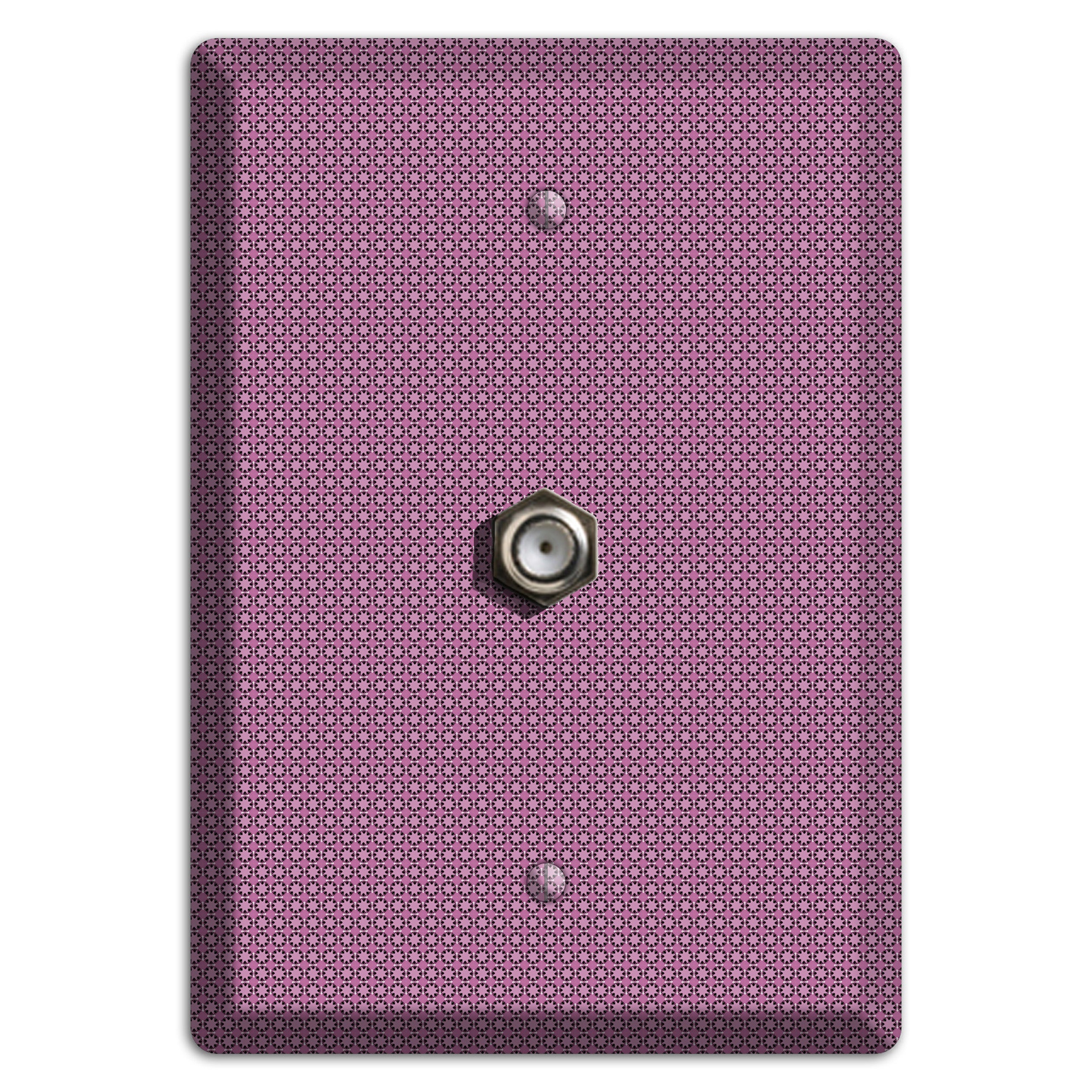 Multi Plum Tiled Tiny Foulard Cable Wallplate