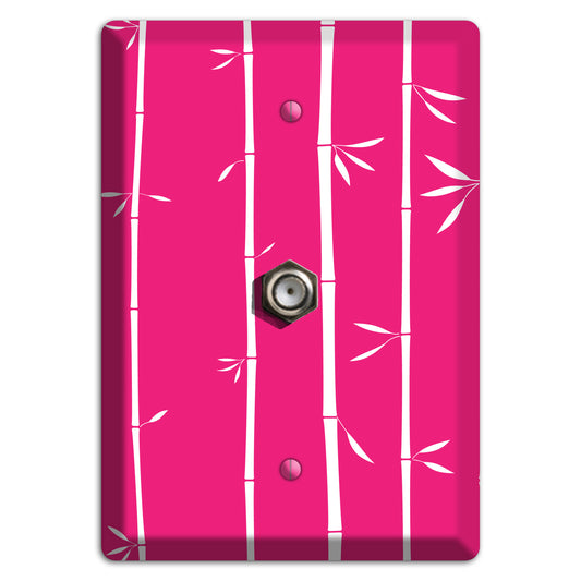 Pink Bamboo Cable Wallplate