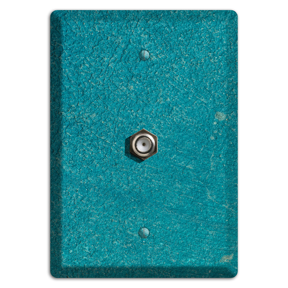 Teal concrete Cable Wallplate