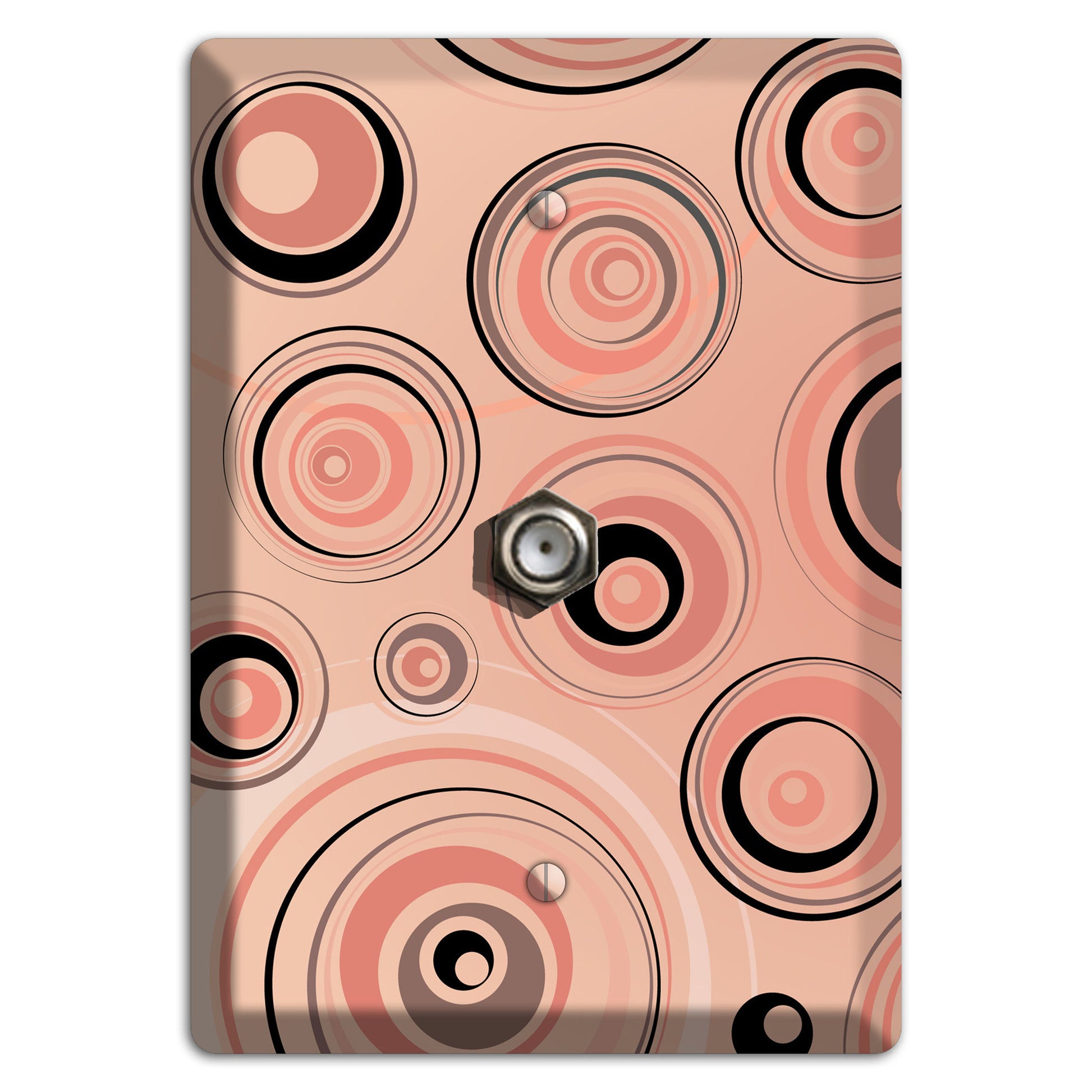Salmon Circles Cable Wallplate