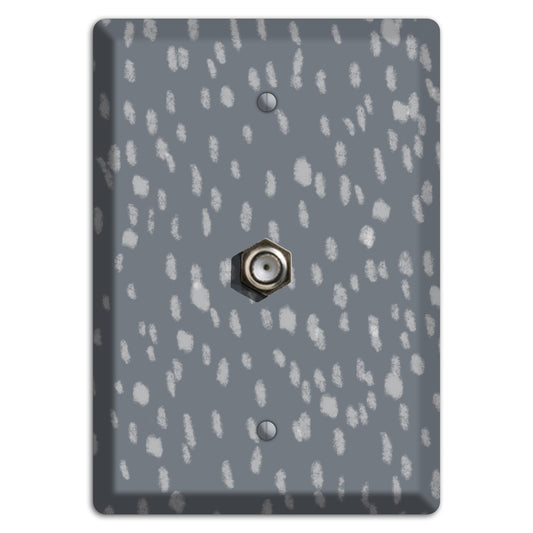 Gray and White Speckle Cable Wallplate
