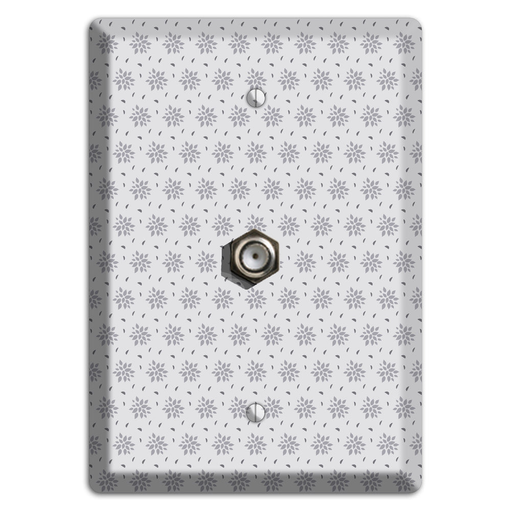 Multi Grey Calico Cable Wallplate