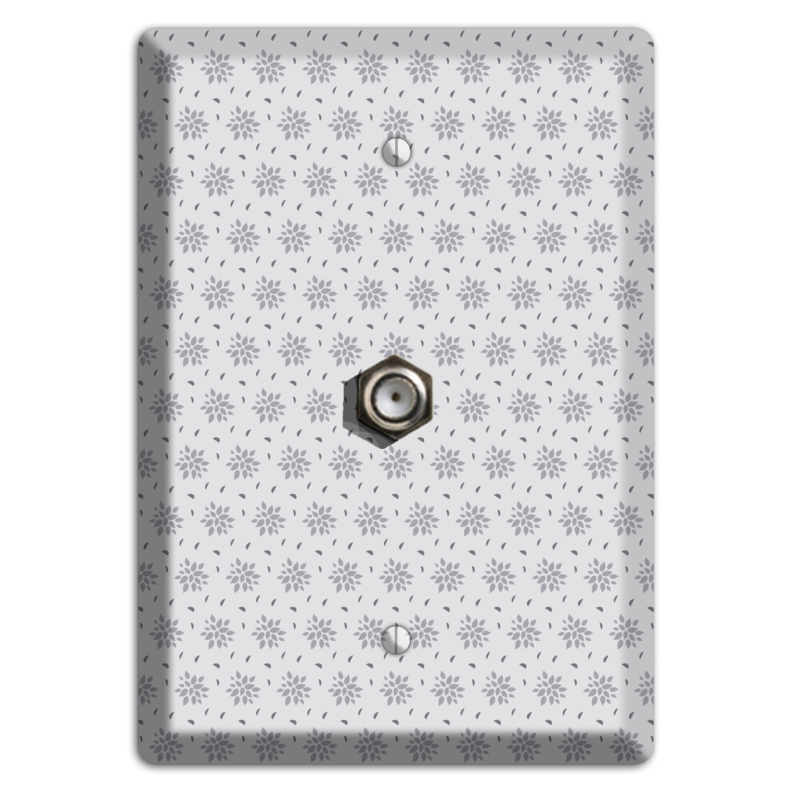 Multi Grey Calico Cable Wallplate