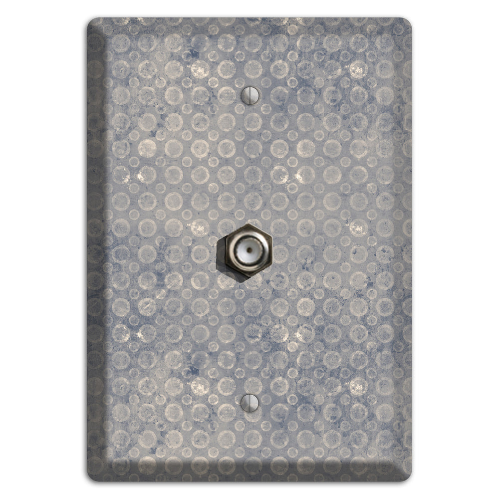 Grey Circles Cable Wallplate