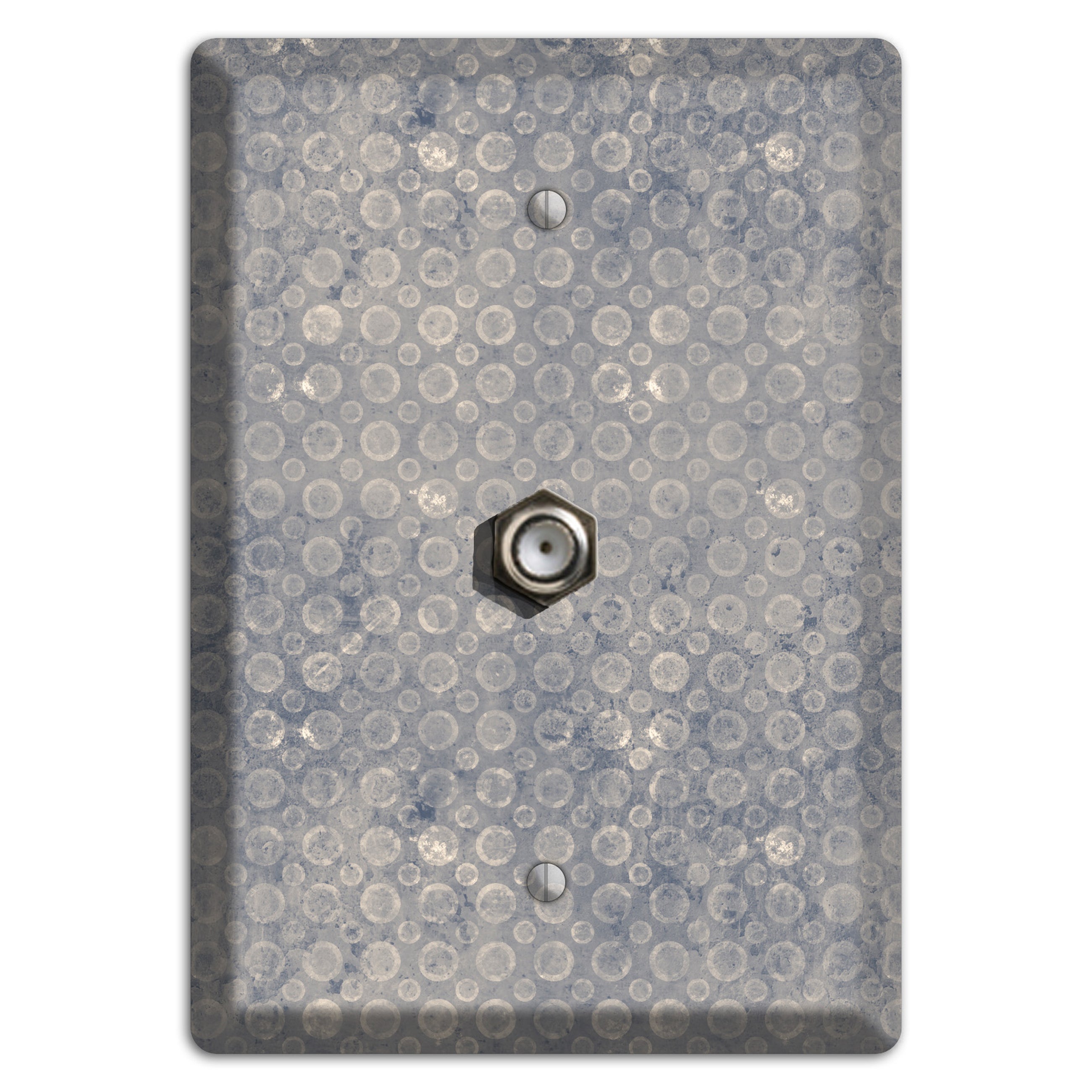 Grey Circles Cable Wallplate