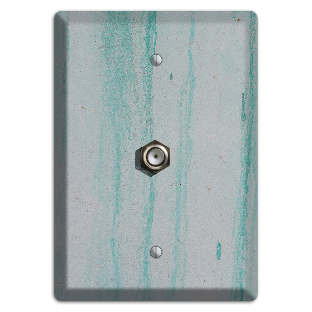 Green Stripes Concrete Cable Wallplate