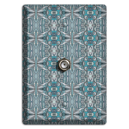 Blue Tapestry Cable Wallplate
