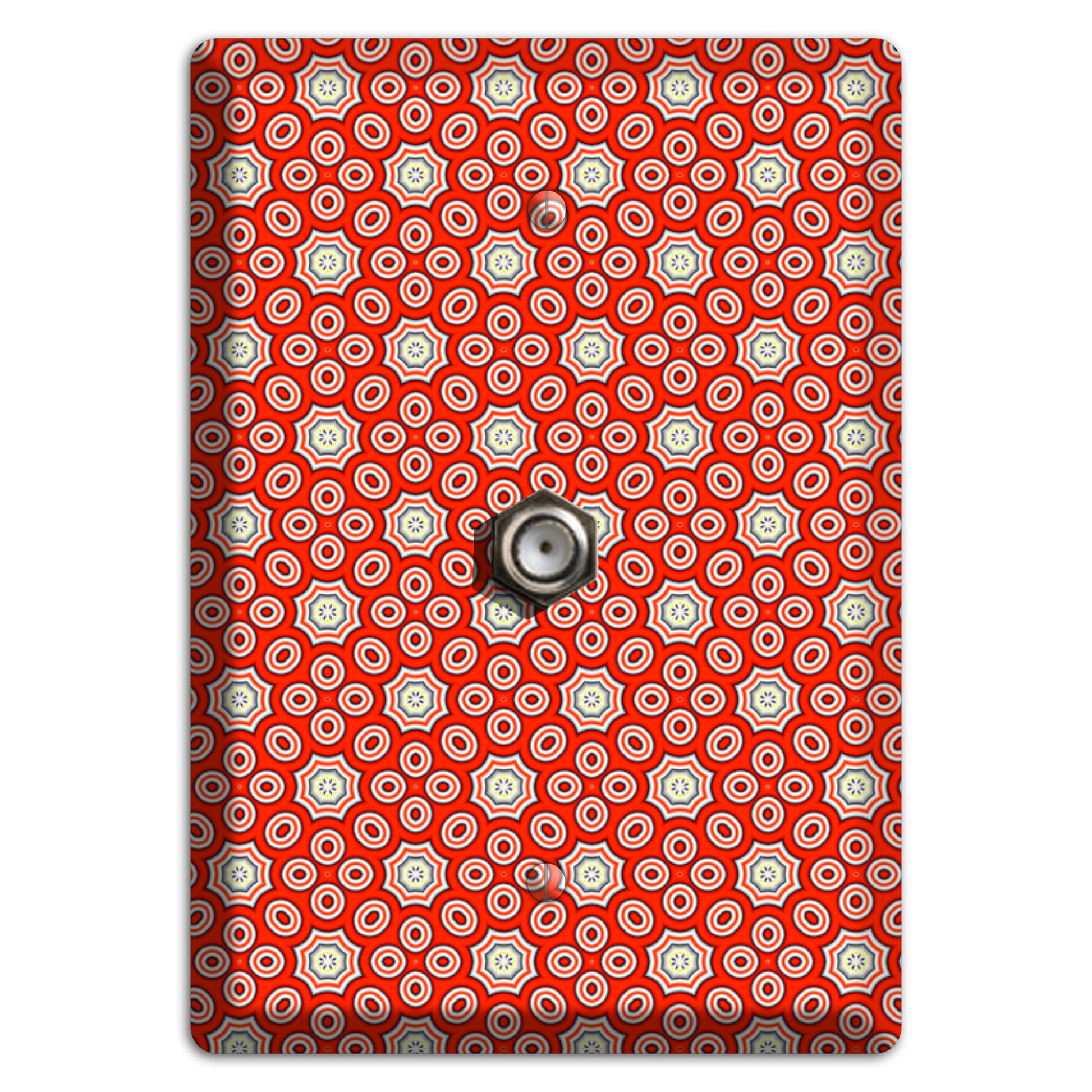 Red Foulard 3 Cable Wallplate