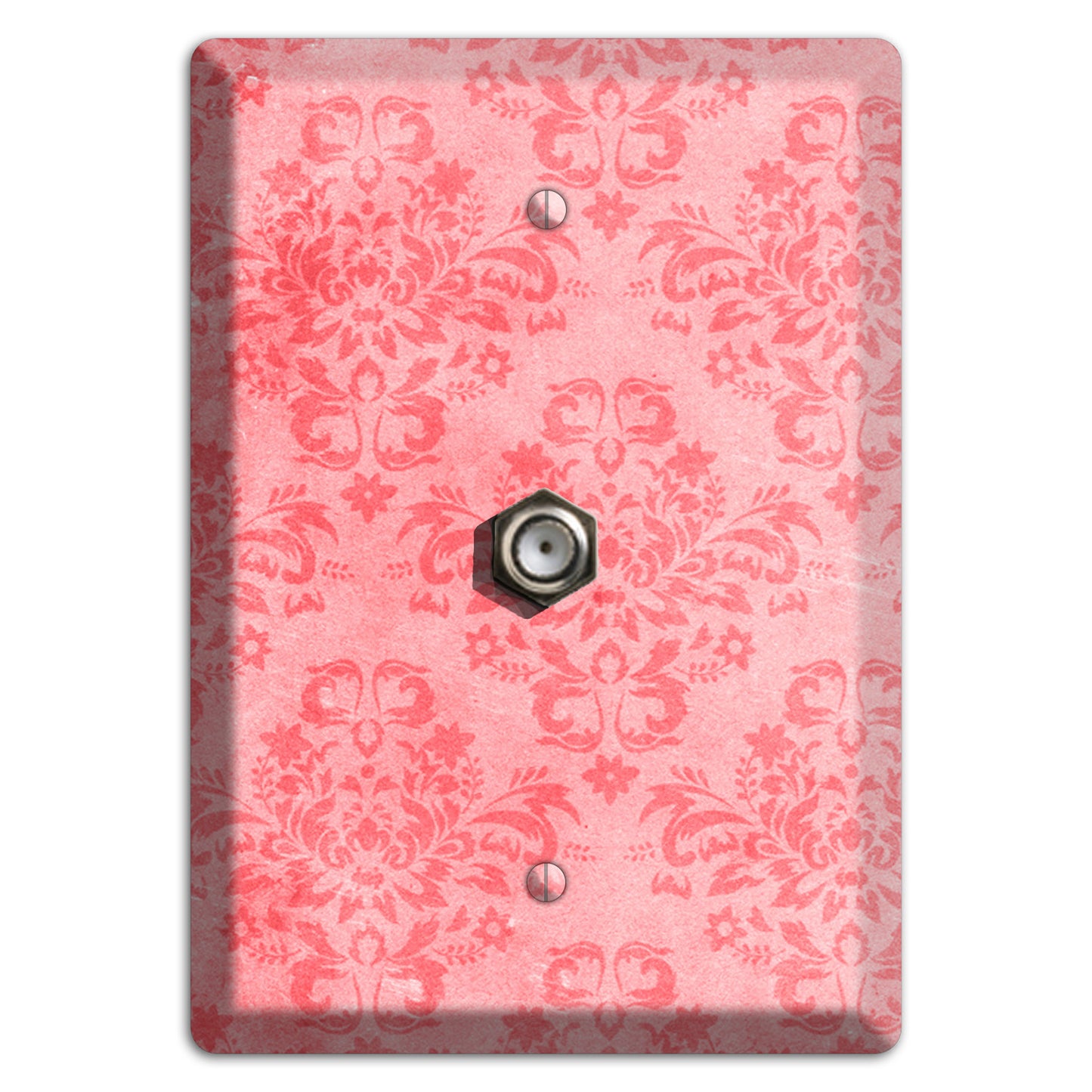 Rose Bud Soft Coral Cable Wallplate