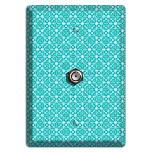 Turquoise Tiny Arabesque Cable Wallplate