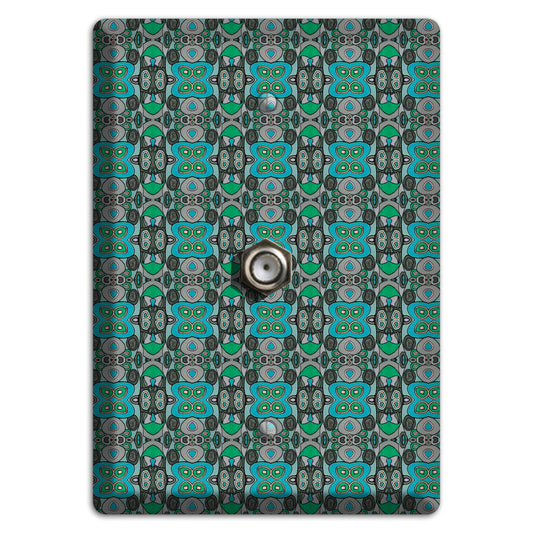 Green Tapestry Cable Wallplate